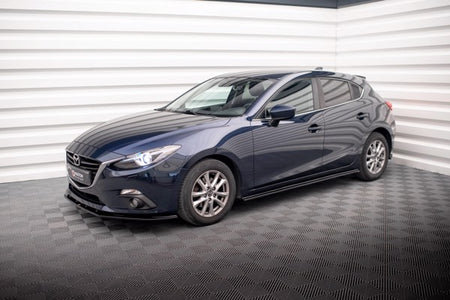 Maxton Side Skirts Diffusers Mazda 3 Bn (Mk3) Facelift - Gloss Black