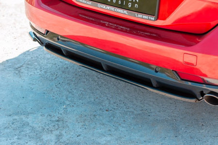 Maxton Central Rear Splitter(Without Vertical Bars) Peugeot 508 Sw Mk2 - Gloss Black