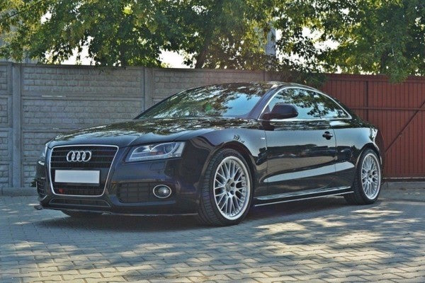 Maxton Side Skirts Diffusers Audi S5 / A5 / A5 S-Line 8T / 8T Fl - Gloss Black