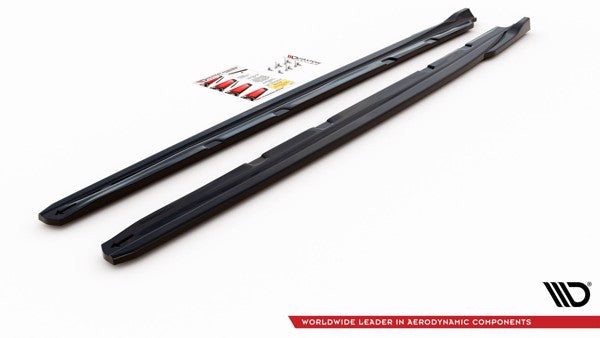 Maxton Side Skirts Diffusers V.4 Seat Leon Cupra / Fr Mk3 Fl - Gloss Black