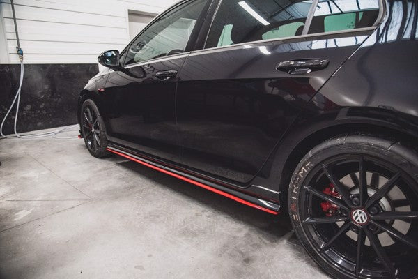 Maxton Side Skirts Diffusers VW Golf 7 Gti Tcr  - Gloss Black