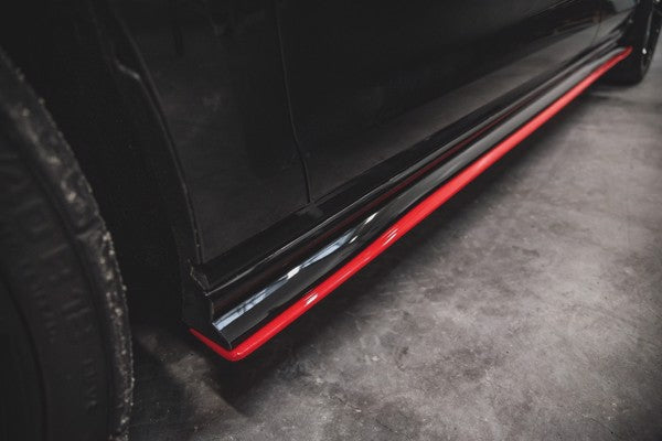 Maxton Side Skirts Diffusers VW Golf 7 Gti Tcr  - Gloss Black