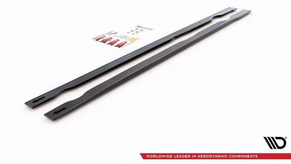 Maxton Side Skirts Diffusers VW Golf 7 Gti Tcr  - Gloss Black
