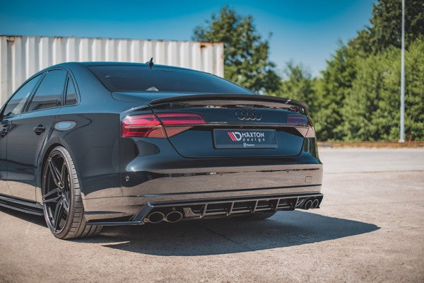 Maxton Rear Valance Audi S8 D4 Facelift - Gloss Black