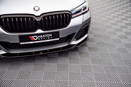 Maxton Front Splitter V.2 BMW 5 G30 Facelift M-Pack - Gloss Black