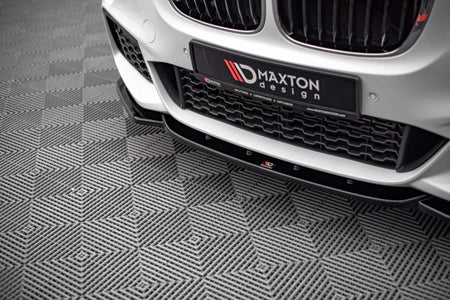 Maxton Front Splitter V.1 BMW X1 M-Pack F48 - Gloss Black