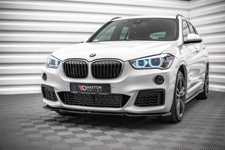Maxton Front Splitter V.1 BMW X1 M-Pack F48 - Gloss Black