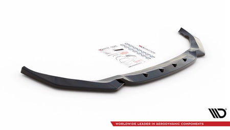 Maxton Front Splitter V.1 BMW X1 M-Pack F48 - Gloss Black