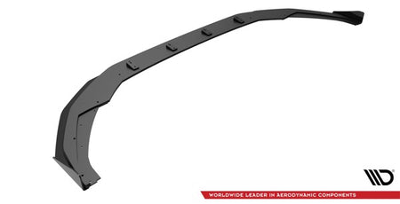 Maxton Street Pro Front Splitter V.1 + Flaps Audi S3 / A3 S-Line 8Y - Black + Gloss Flaps    