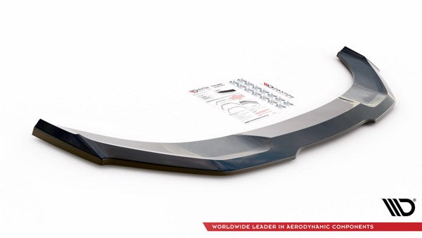Maxton Front Splitter V.1 Nissan 370Z Nismo Facelift - Gloss Black