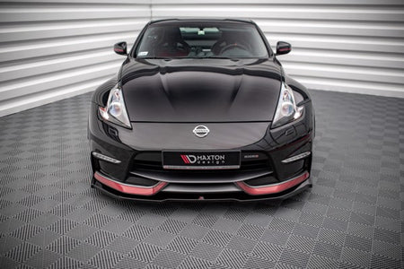Maxton Front Splitter V.1 Nissan 370Z Nismo Facelift - Gloss Black