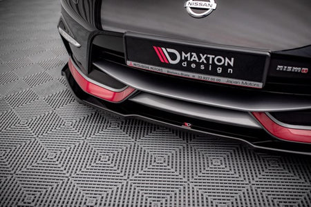 Maxton Front Splitter V.1 Nissan 370Z Nismo Facelift - Gloss Black
