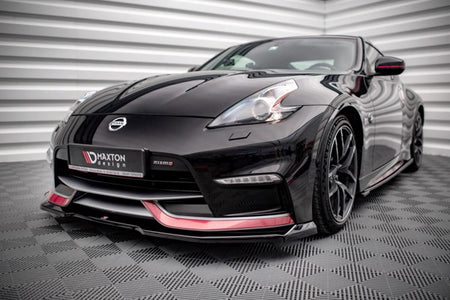 Maxton Front Splitter V.1 Nissan 370Z Nismo Facelift - Gloss Black