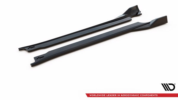 Maxton Side Skirts Diffusers V.2 Porsche 911 Carrera Aero 992 - Gloss Black
