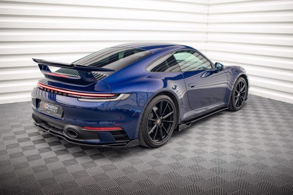 Maxton Side Skirts Diffusers V.2 Porsche 911 Carrera Aero 992 - Gloss Black