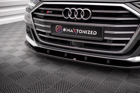 Maxton Front Splitter V.2 Audi S8 D5 - Gloss Black