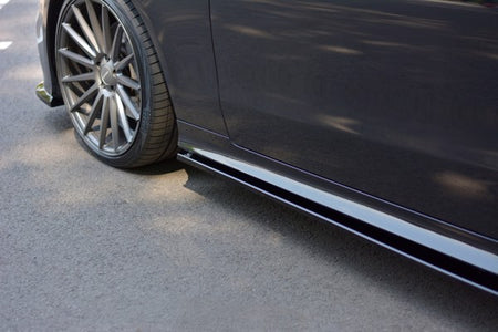 Maxton Side Skirts Diffusers Mercedes-Benz E-Class W213 Coupe (C238) Amg-Line - Gloss Black
