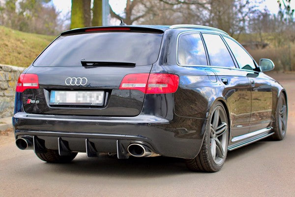 Maxton Side Skirts Diffusers Audi RS6 C6 - Gloss Black