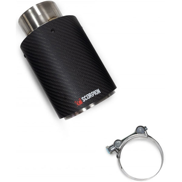 Scorpion Resonated Single 90mm Carbon Fibre Ascari Trim - VW UP