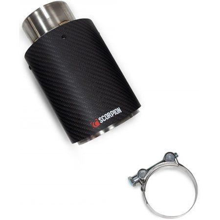 Scorpion Resonated Single 90mm Carbon Fibre Ascari Trim - VW UP