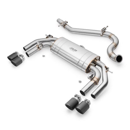 RM Motors Complete exhaust system AUDI S3 8Y 2.0 TFSI Sedan Beginning - Downpipe with straight pipe +silencer, AUDI tips - 4