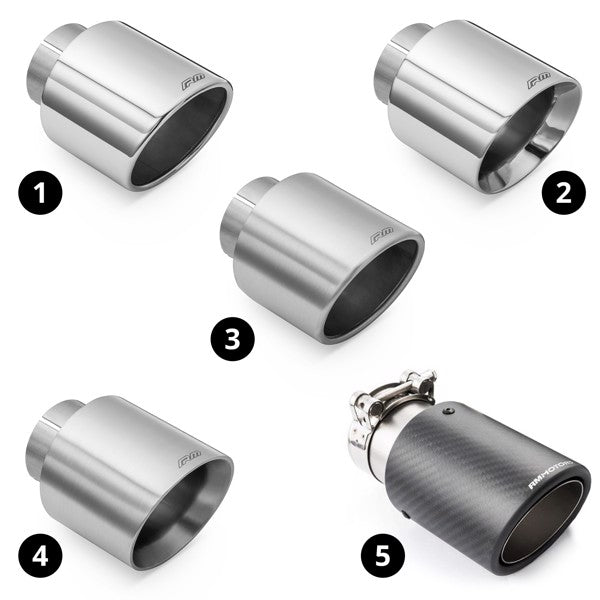RM Motors Complete exhaust system AUDI S3 8Y 2.0 TFSI Sedan Beginning - Downpipe +straight pipe, AUDI tips - 5