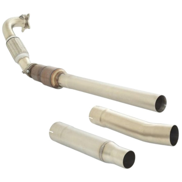Friedrich Motorsport 76mm Downpipe Med 200-Cellers HJS Sports Cat. Rustfrit Stål