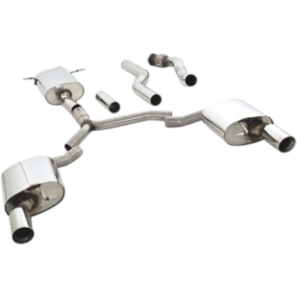 Friedrich Motorsport 76mm Duplex System i Rustfrit Stål Audi A4 B8 (8K)