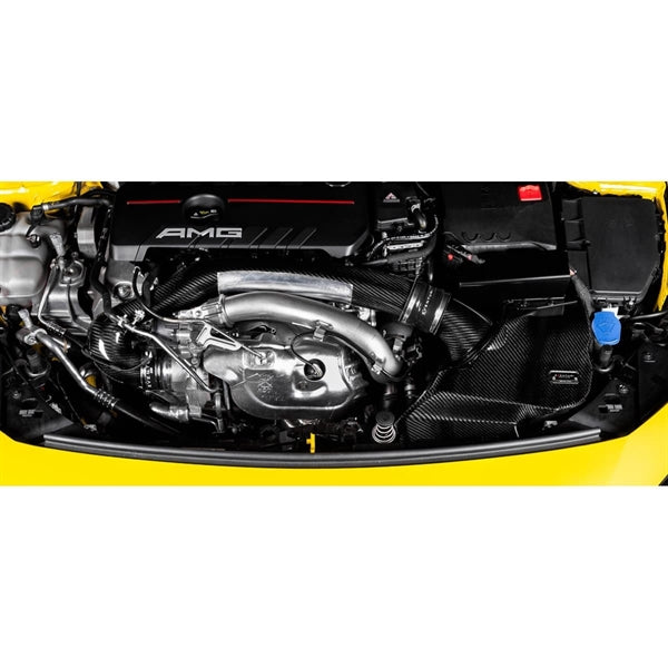 Eventuri Carbon Intake sæt med kulfiber luftfilter til Mercedes A35 AMG, GLA35, GLB35 og A250, inklusive rød luftfilterindsats o