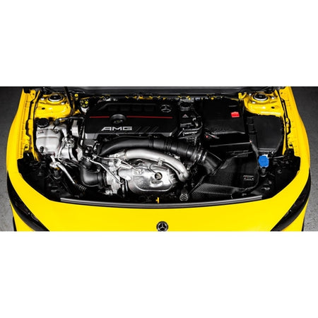 Eventuri Carbon Intake sæt med kulfiber luftfilter til Mercedes A35 AMG, GLA35, GLB35 og A250, inklusive rød luftfilterindsats o