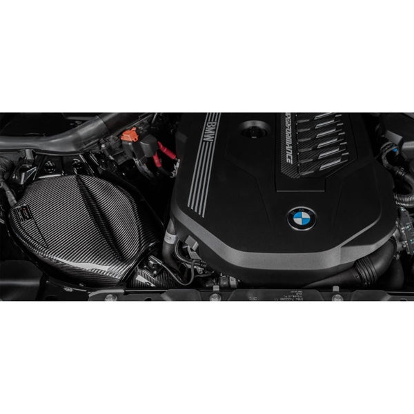 Eventuri carbon fiber indsugningssystem med rød luftfilter til BMW G20 B58 modeller fra november 2018 og frem