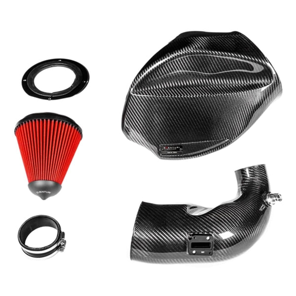 Eventuri carbon fiber indsugningssystem med rød luftfilter til BMW G20 B58 modeller fra november 2018 og frem