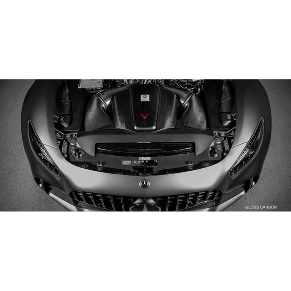 Eventuri carbon air intake system med gloss finish til Mercedes C190/R190 AMG GTR, GTS og GT, bestående af luftkanaler, filtre o