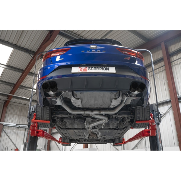Scorpion Non-Resonated GPF-Back System - Seat Leon - Daytona (Quad) Ceramic