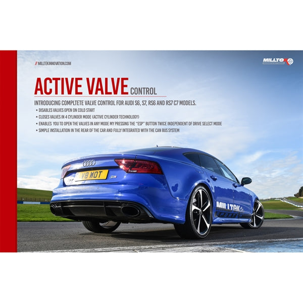 Milltek Active Valve Control Audi S4 3.0 Turbo V6 B9 - Saloon/Sedan & Avant (Non Sport Diff Models)