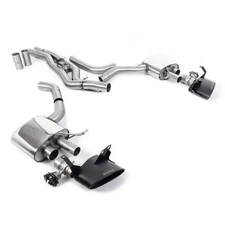 Milltek front pipe-back udstødningssystem i rustfrit stål til Audi RS6 C8 4.0 V8 bi-turbo OPF/GPF modeller, designet til forbedr