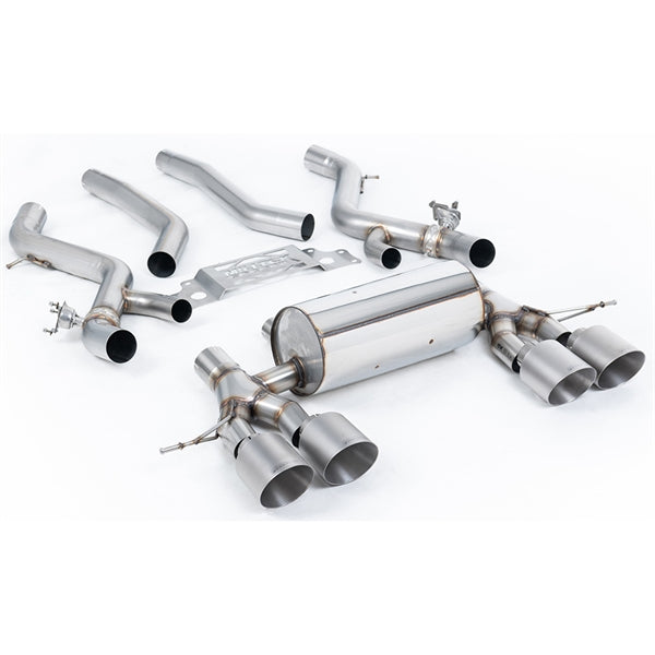 Milltek OPF/GPF-Bagpotte Med Midterresonator Bypass Og GT-115 Børstede Titaniumsafslutninger Til BMW 2-Serie M2 Coupé (G87 S58 OPF/GPF-Modeller)