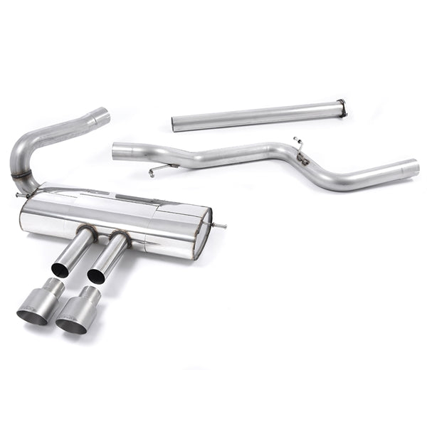 Milltek Cat-Back Non-Resonated (Louder) Ford Focus Mk3 ST 2.0-litre System - Brushed Titanium Tips