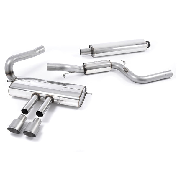 Milltek Cat-Back Resonated (Quieter) Ford Focus MK3 -  Brushed Titanium Tips