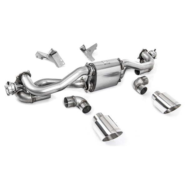 Milltek Partikelfilter-Back Med Polerede GT-115 Enderør Porsche Boxster 718 GTS & Spyder 4.0
