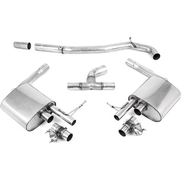 Milltek Cat-back udstødningssystem i rustfrit stål til Volkswagen Arteon 2.0TSI 280PS 4Motion, inklusive bagpotter, mellem- og t