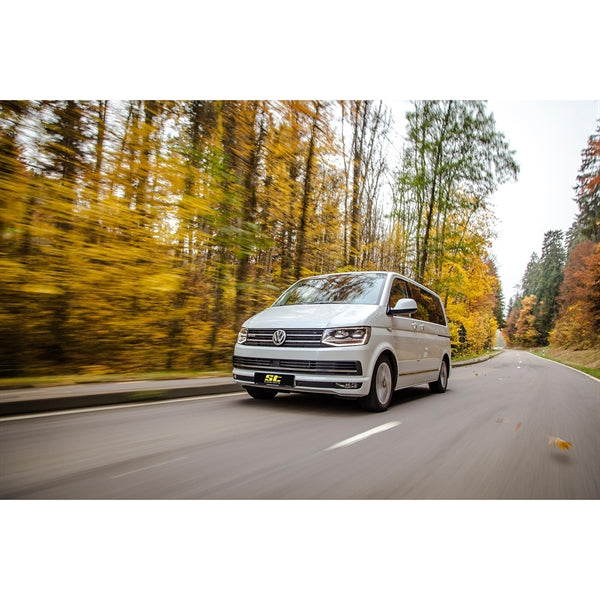 ST X Gevindundervogn til VW T5 med justerbare fjedre og støddæmpere i gul og sort design