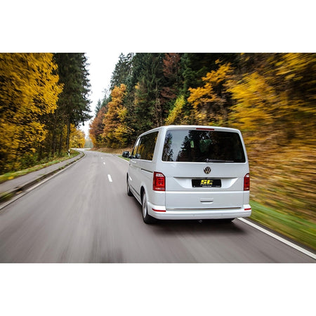 ST X Gevindundervogn til VW T5 med justerbare fjedre og støddæmpere i gul og sort design
