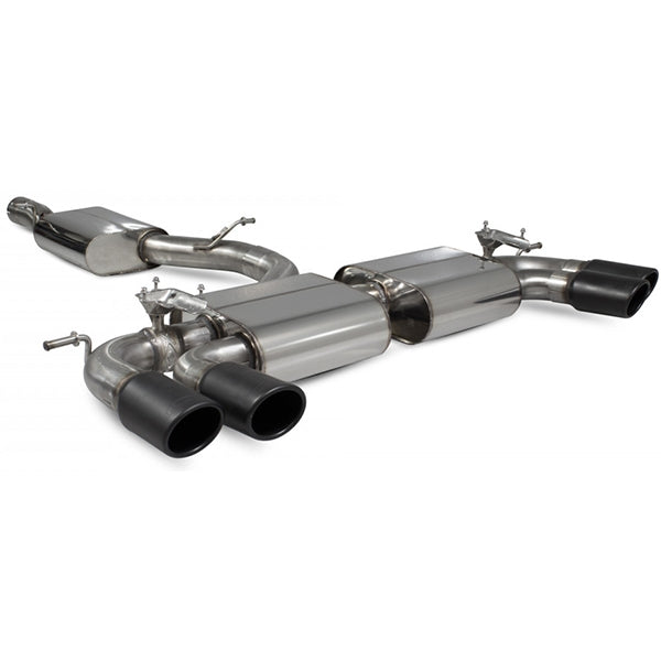 Scorpion Resonated Cat/GPF Back System & Electronic Valves - VW MK7.5 Golf R - Monaco Ceramic