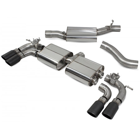 Scorpion Resonated Cat/GPF Back System & Electronic Valves - VW MK7.5 Golf R - Monaco Ceramic
