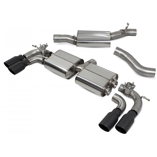 Scorpion Resonated Cat/GPF Back System & Electronic Valves - VW MK7.5 Golf R - Daytona Ceramic