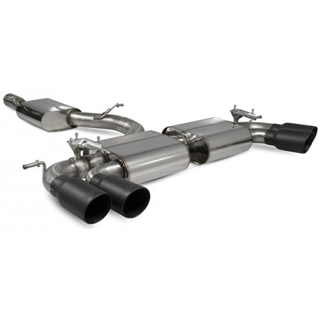 Scorpion Resonated Cat/GPF Back System & Electronic Valves - VW MK8 Golf R - Daytona Ceramic