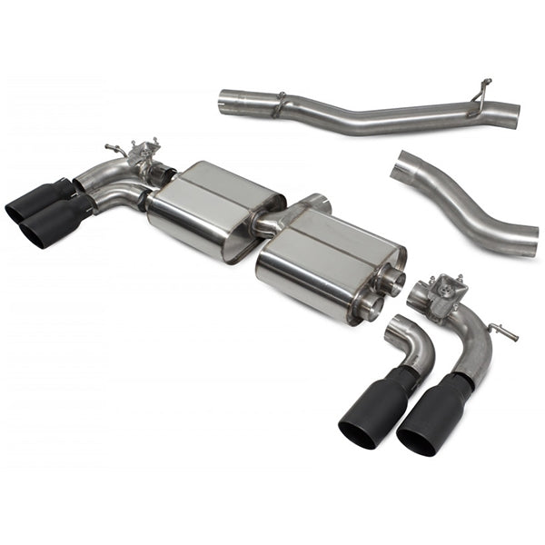 Scorpion Non-Resonated Cat-Back System With Electronic Valves - VW MK7 Golf R (Pre Facelift) - Daytona Ceramic