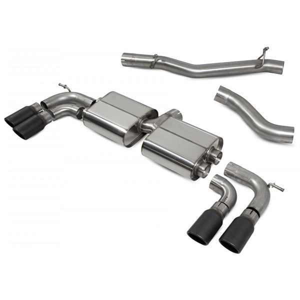 Scorpion Non-Resonated Cat/GPF Back System Non Valved - VW MK7.5 Golf R - Monaco Ceramic