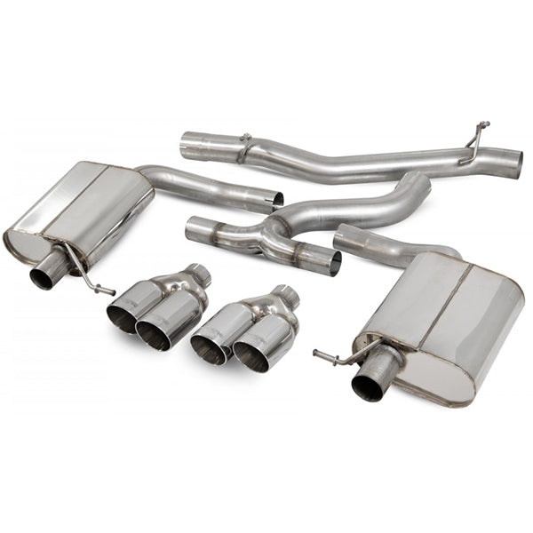 Scorpion Non Resonated Cat-Back System - VW MK7.5 Golf Estate R - Daytona (Quad)